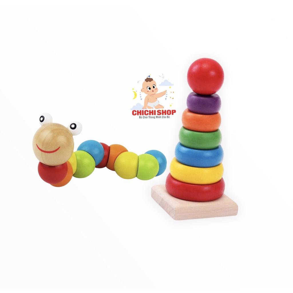Combo Đồ Chơi Cho Bé Phát Triển Trí Tuệ 4-6 Món, Đồ Chơi Gỗ Thông Minh Cho Bé ChiChi Shop