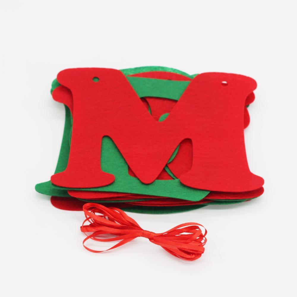 Red Green Merry Christmas Party Flag Banner Bunting Garden Home Door Decor