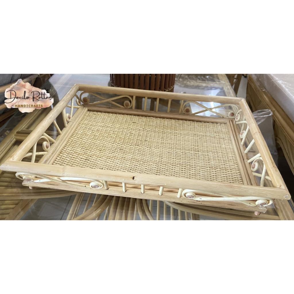 KHAY ĐỰNG TÁCH TRÀ, TRÁI CÂY BẰNG MÂY- KHAY MÂY TRANG TRÍ