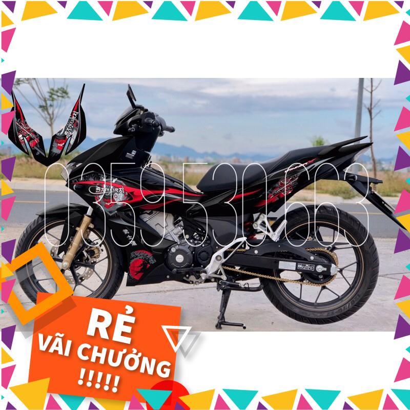 Tem trùm Winner X - mẫu samurai đỏ đen cực ngầu