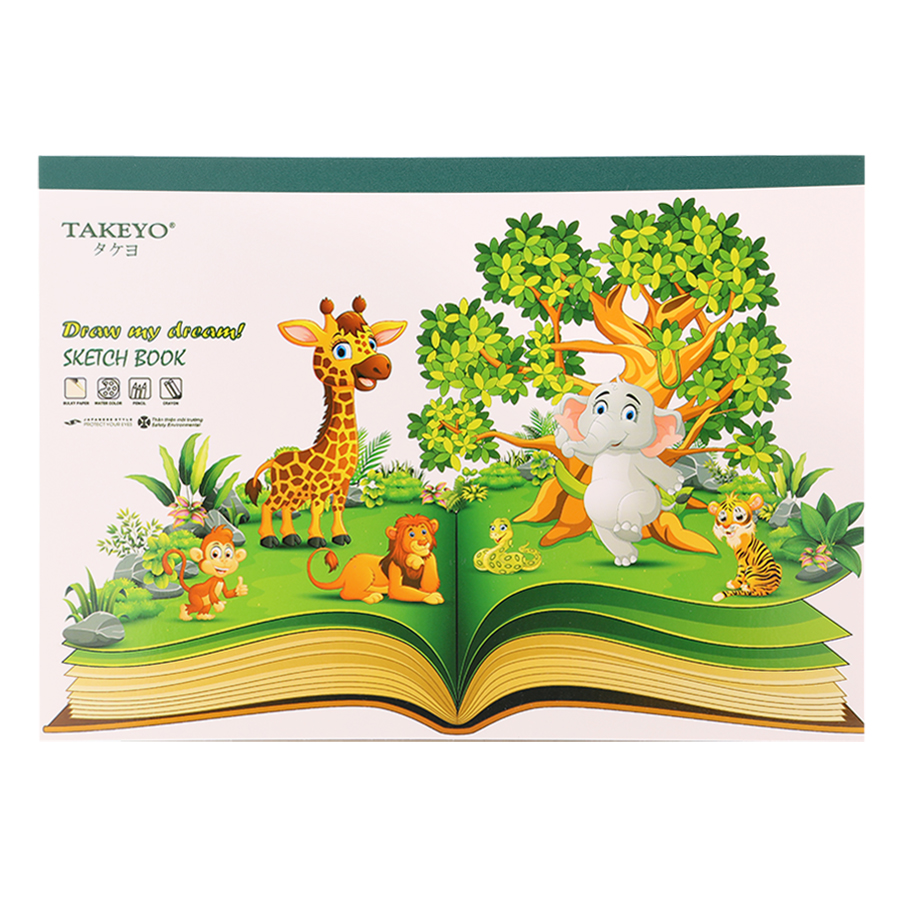Tập Vẽ A4 Takeyo 8527 Hình Hoạt Hình - 20 Tờ