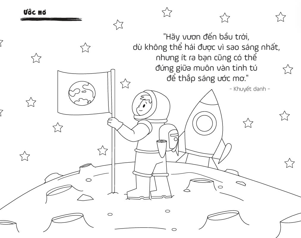 Sách Tô màu Văn chương - Chủ đề: Lý tưởng sống- Nhà Sách Ôn Luyện