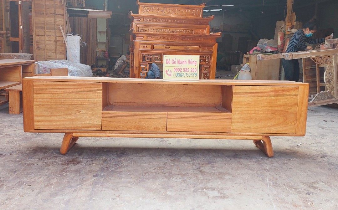 Tủ tivi , kệ tivi gỗ gõ đỏ mẫu cân 1m20 đến 1m80