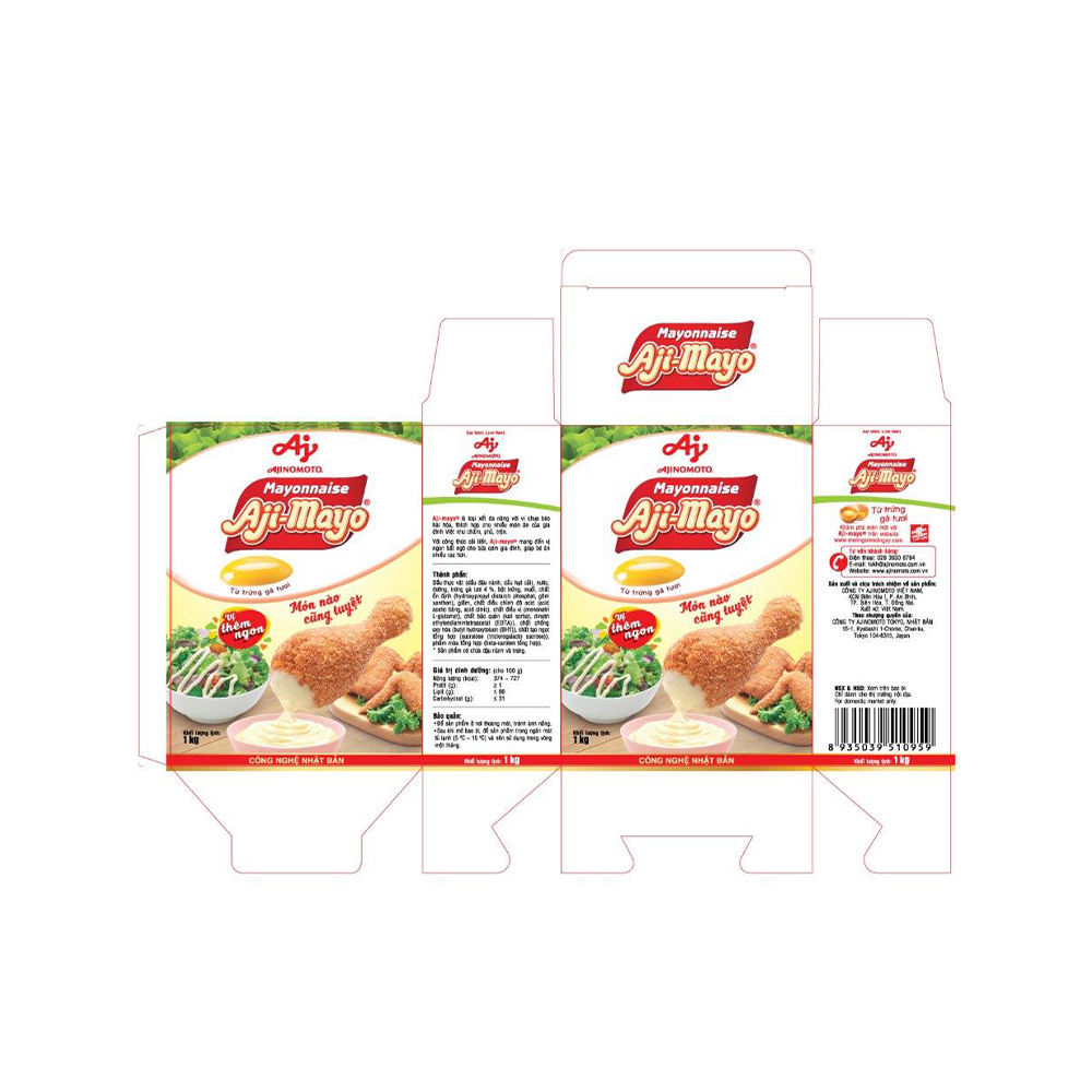 Xốt Mayonnaise Aji-mayo® Professional Sauce 3kg/Thùng