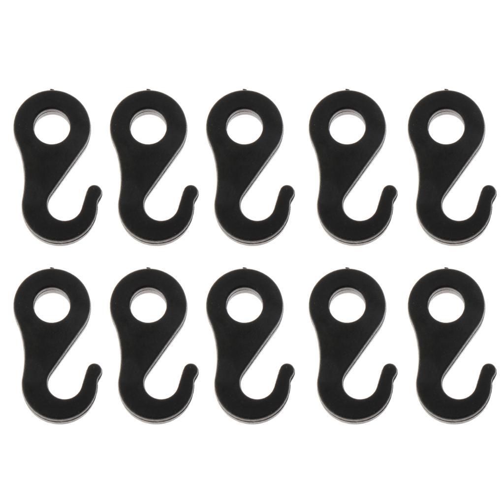 2x10Pcs / Set Tent Awning Attachment Hook Tie Rope 3.6 Cm End Bungee Rope