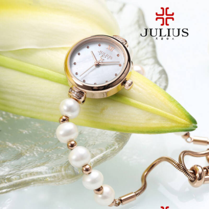 Đồng hồ nữ Julius thời trang dây ngọc trai Ja-1346