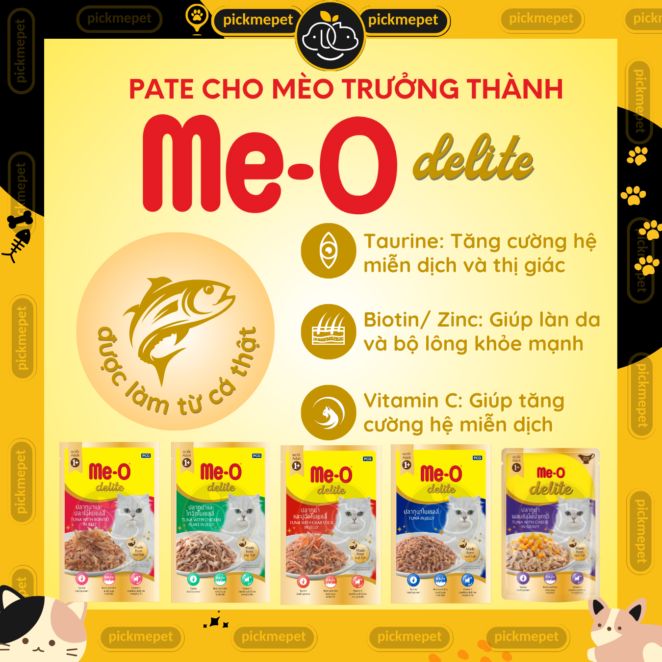 Pate Cho Mèo Trưởng Thành Me-0 Delite 70g