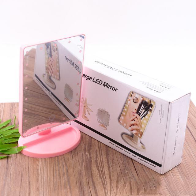 Gương trang điểm để bàn có đèn led HÌNH VUÔNG