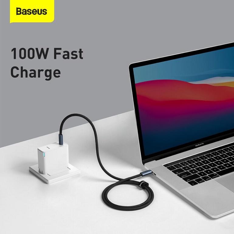 Cáp sạc nhanh Baseus 100W Thunderbolt 3/4 PD 40Gbps 8K@60Hz Type C USB 4 cao cấp - Hàng Chính Hãng