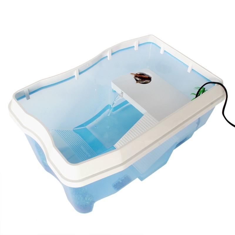 Bể nuôi rùa, chậu nuôi rùa 2 tầng KT 44x29,5x20,5cm chất liệu nhựa PP petstore