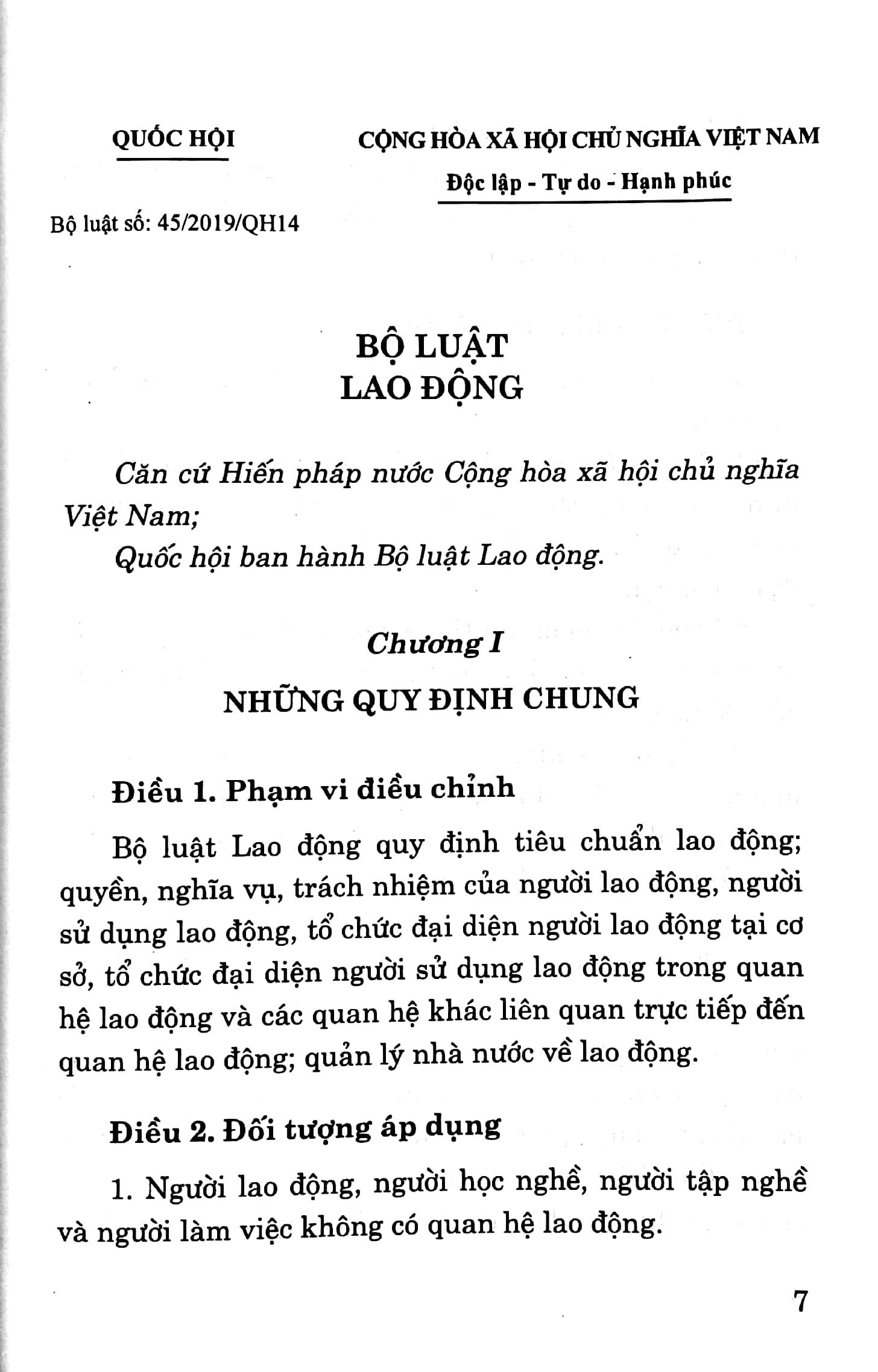 Bộ Luật Lao Động (Hiện Hành)