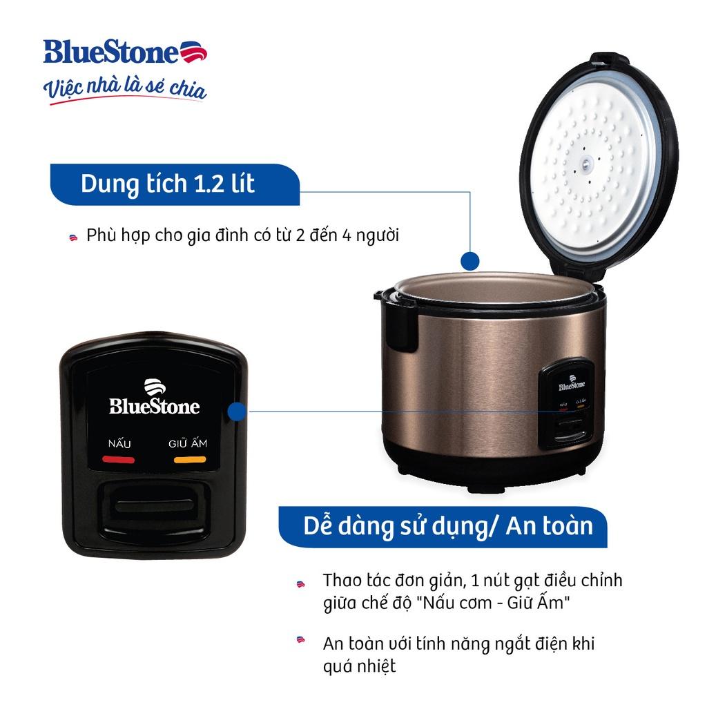 Nồi cơm điện Mini Bluestone RCB-5512, Dung Tích 1.2L, Công Suất 500W, Hàng Chính Hãng