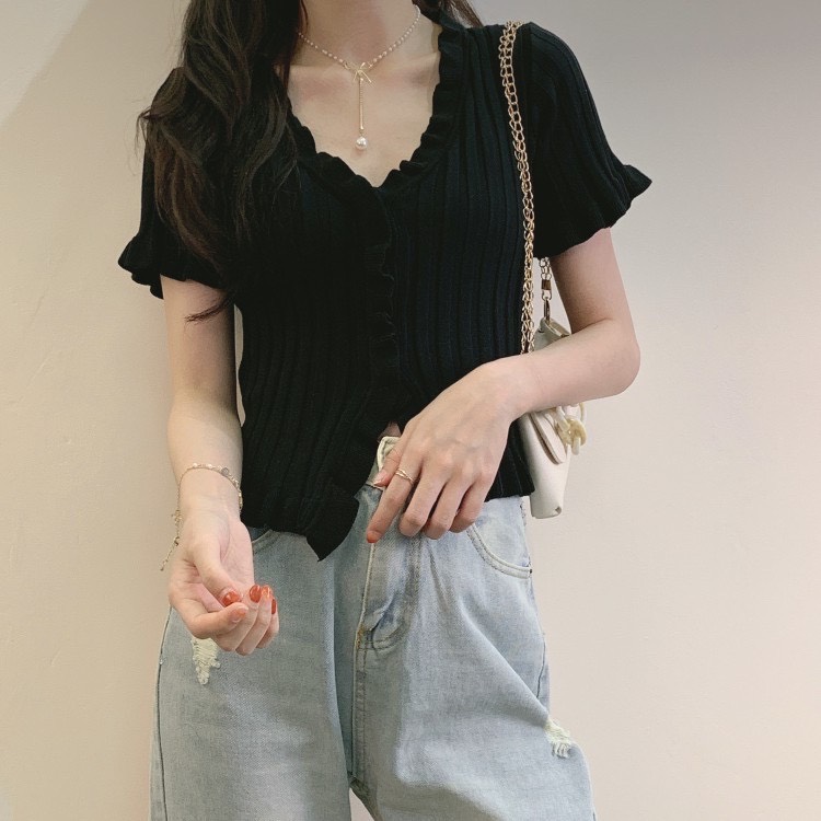 Áo croptop len nữ Ulzzang Quảng Châu ALC7