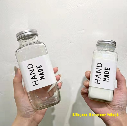 Chai Thủy Tinh Vuông 500ml Nắp Nhựa , Nắp nhôm | Tuỳ Chọn