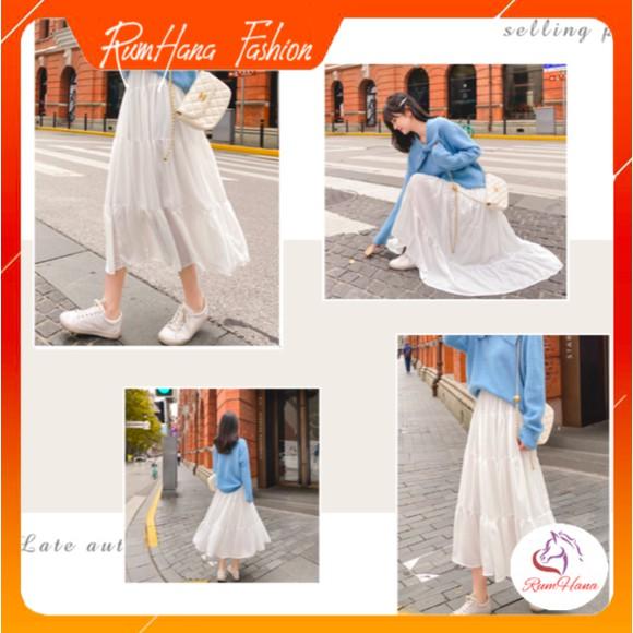 Chân váy Ulzzang Chân váy Vintage 3 tầng siêu đáng yêu RumHana