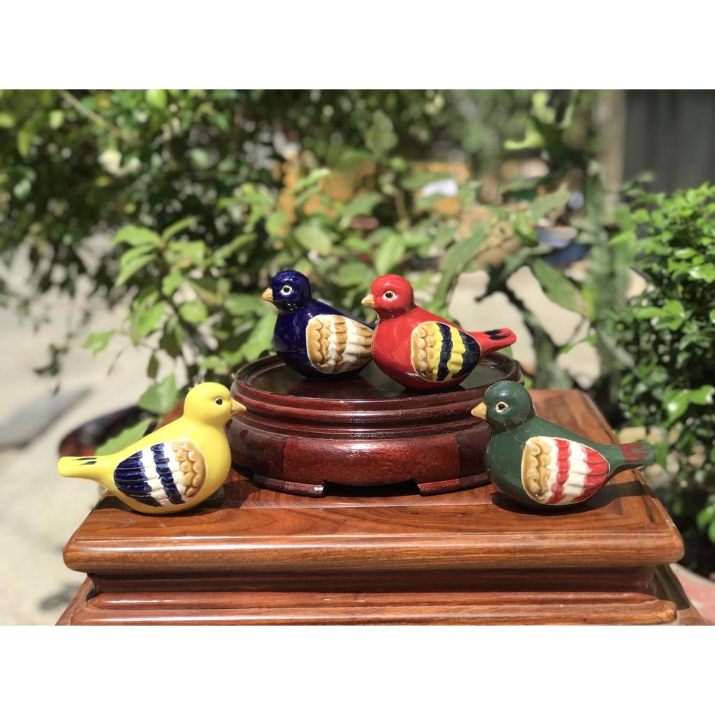 Tượng Hình Chim Thủ Công Gốm Sứ Nam Bộ Trang Trí Decor Tặng Phẩm