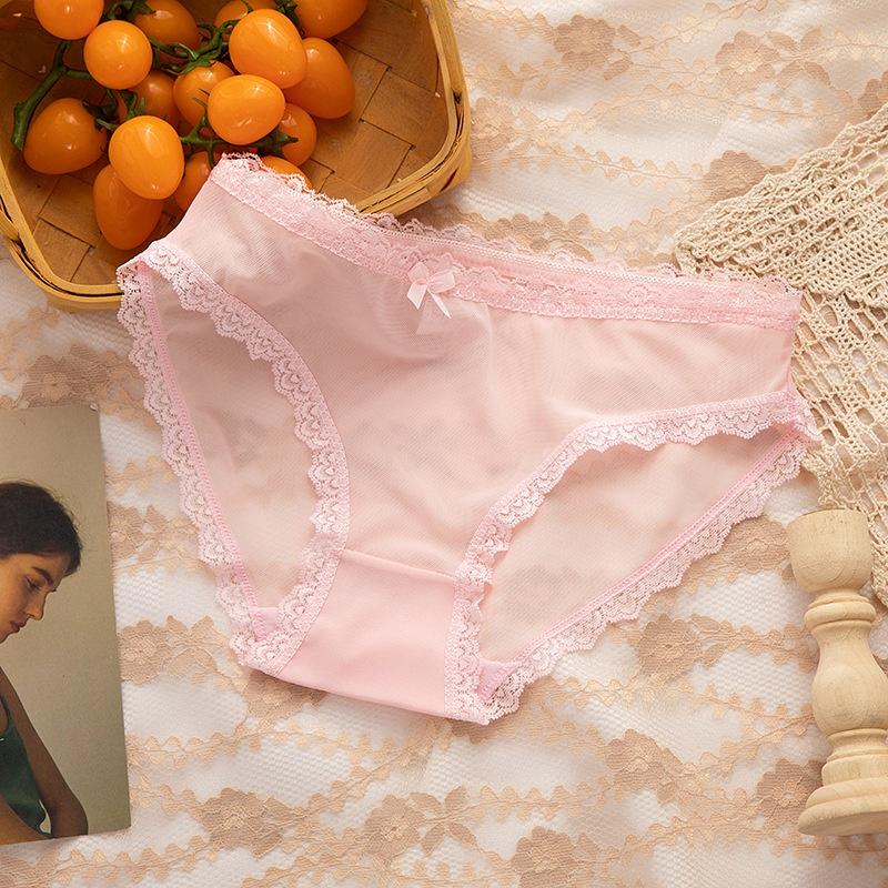 Set 10 quần lót ren lưới nữ viền ren kháng khuẩn QLN08