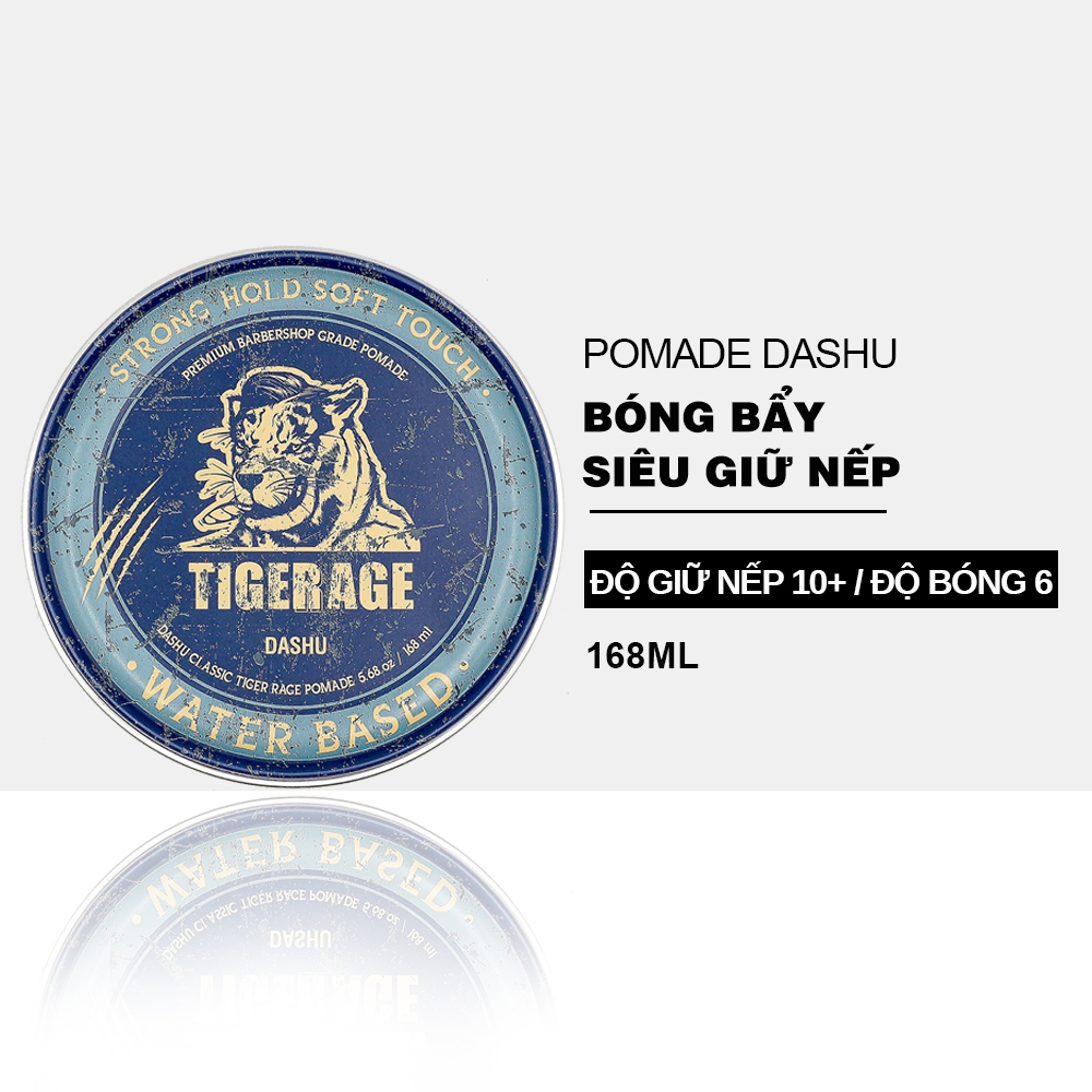 Pomade tạo kiểu tóc DASHU Classic Tiger Rage Water Based 168ml Pomade gốc nước Tạo kiểu tối ưu Hương nước hoa nam tính Sáp vuốt tóc nam JN-PM01