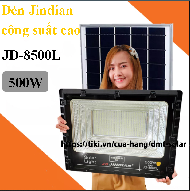 [JINDIAN] Đèn pha năng lượng mặt trời 500W JD-8500L - Chính hãng [Bảo hành 02 năm]