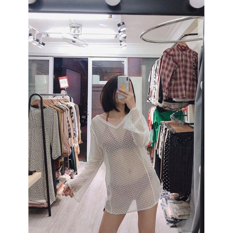 Áo ren mặc khoác ngoài bikini đi biển đẹp ( Ảnh chụp thật 100%)