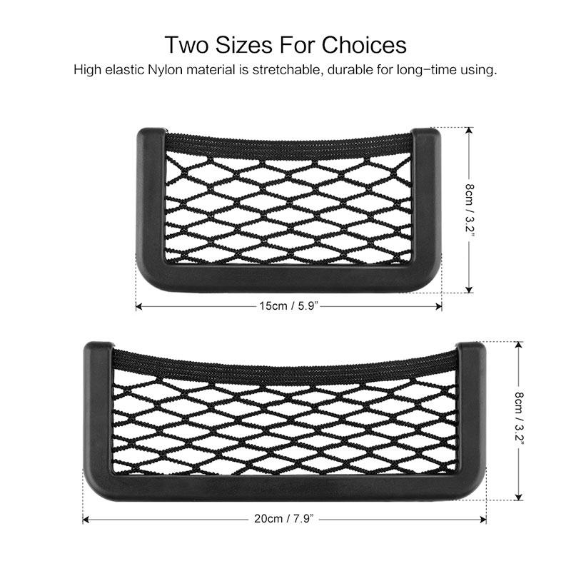 Phổ biến chỗ ngồi xe nhỏ phía sau lưu trữ Túi lưới Túi dây Lưới Pocket Organizer Stick-on cho ví điện thoại Túi Net