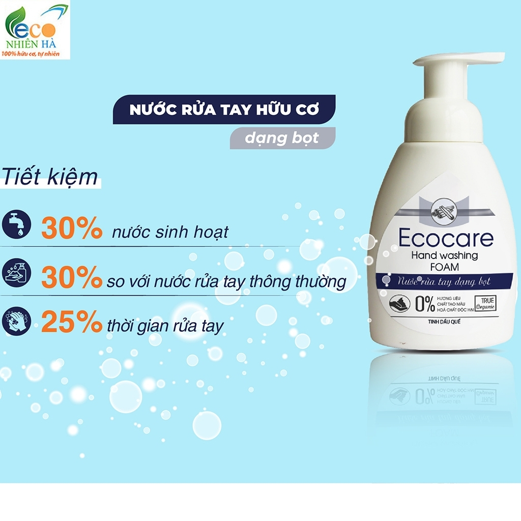 Nước rửa tay ECOCARE 4L tinh dầu thiên nhiên hữu cơ, nước rửa tay tạo bọt, không khô da tay