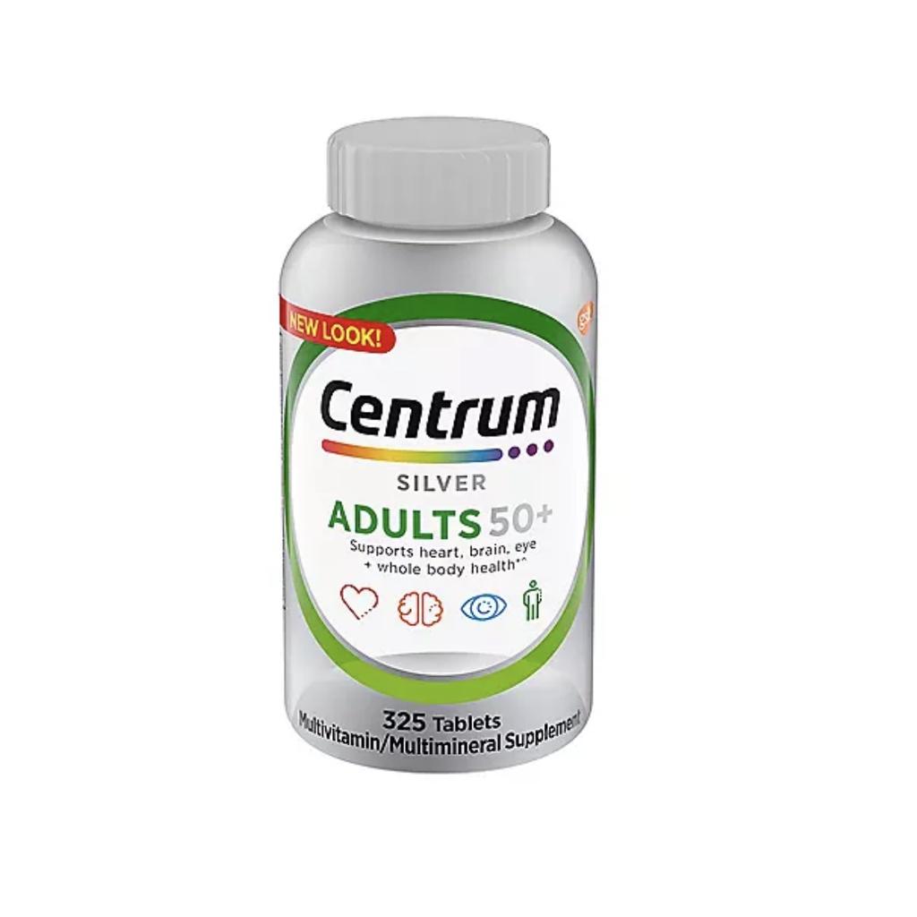 HŨ 325 VIÊN ĐA VITAMIN - TRÊN 50 TUỔI Centrum Silver Adult Multivitamin Tablet, Non GMO, Gluten Free (325 ct.)