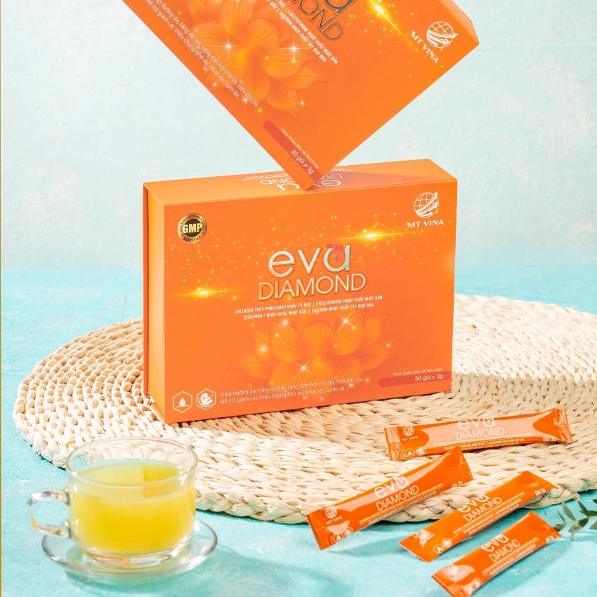 { combo 5 ] Eva Diamond Thải Độc Đẹp Da cân bằng nội tiết giảm tình trạng nóng trong bốc hỏa da khô sạm