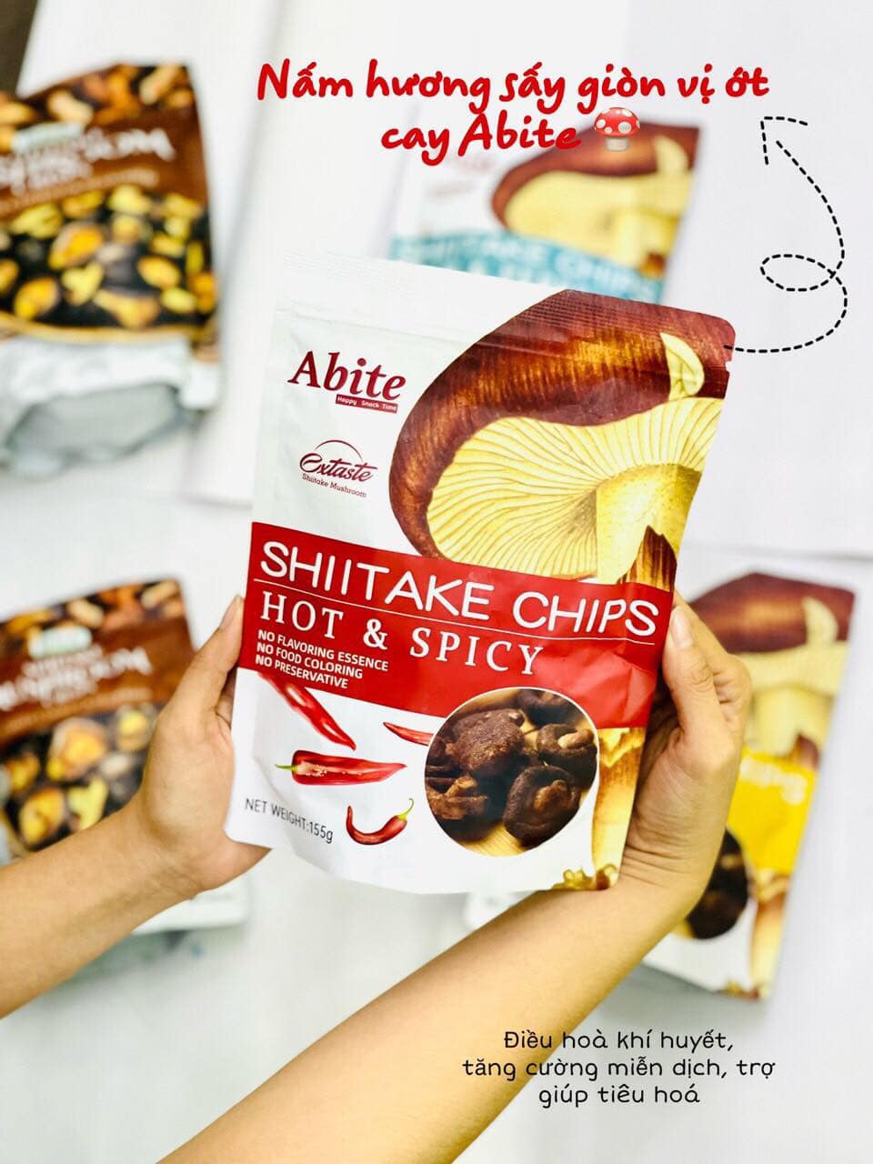 Snack nấm hương khô Extaste Shiitake Mushroom Úc - Món ăn ngon Tốt cho sức khỏe Giàu chất dinh dưỡng và Chống oxy hóa