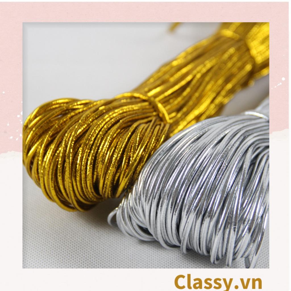 CUỘN 10 MÉT Dây Ruy băng Classy hợp kim nhôm không co giãn kim tuyến mảnh, dùng Q563