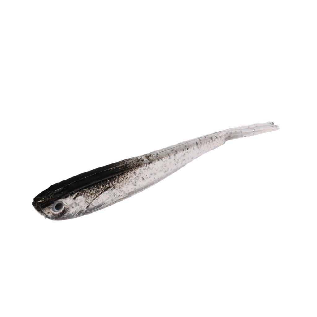 Black Soft Plastic Lure Tiddler Bait Bionic Bait Minnow Artificial Bait