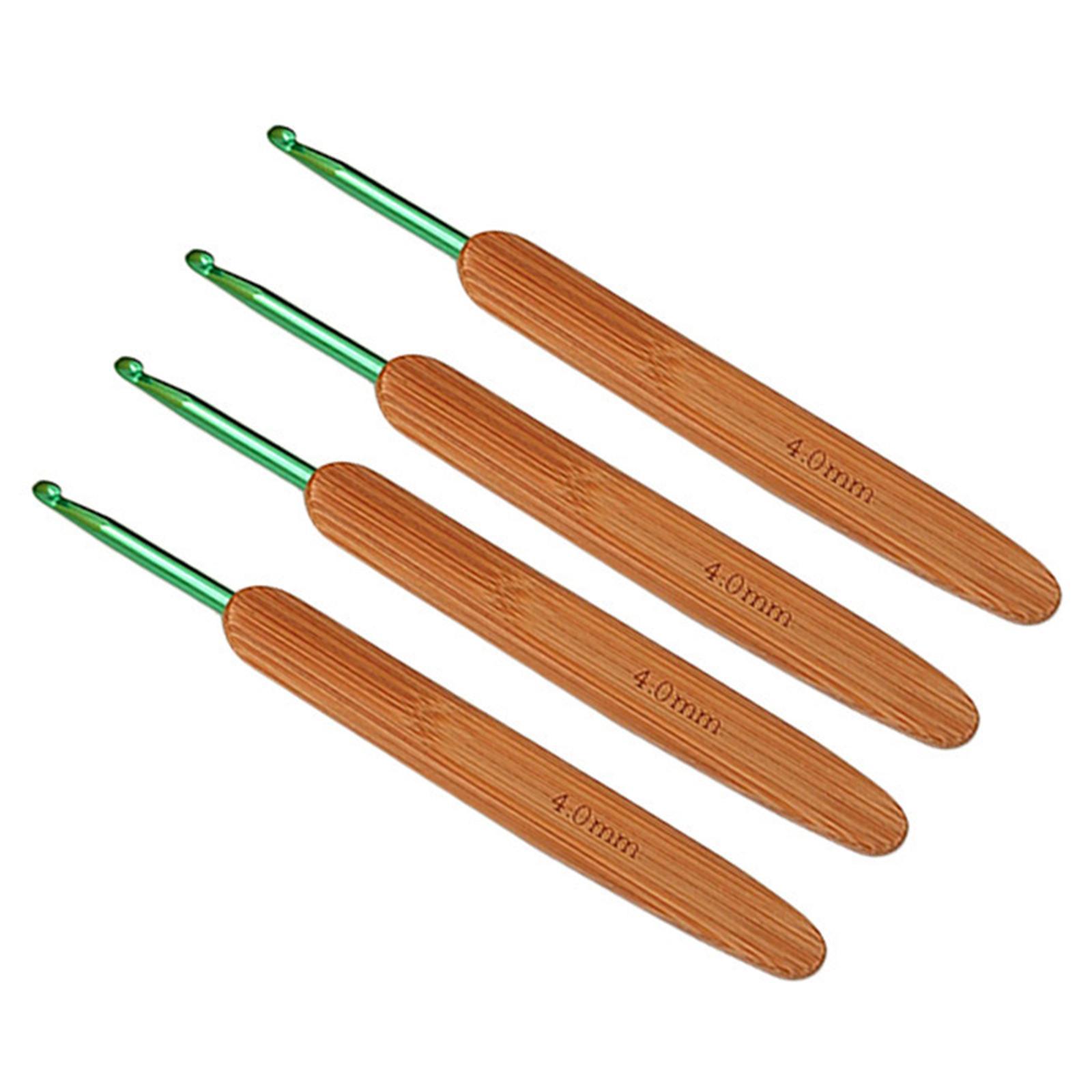 Bamboo Crochet Hooks Set Yarn Knitting Tool Beginners Adults