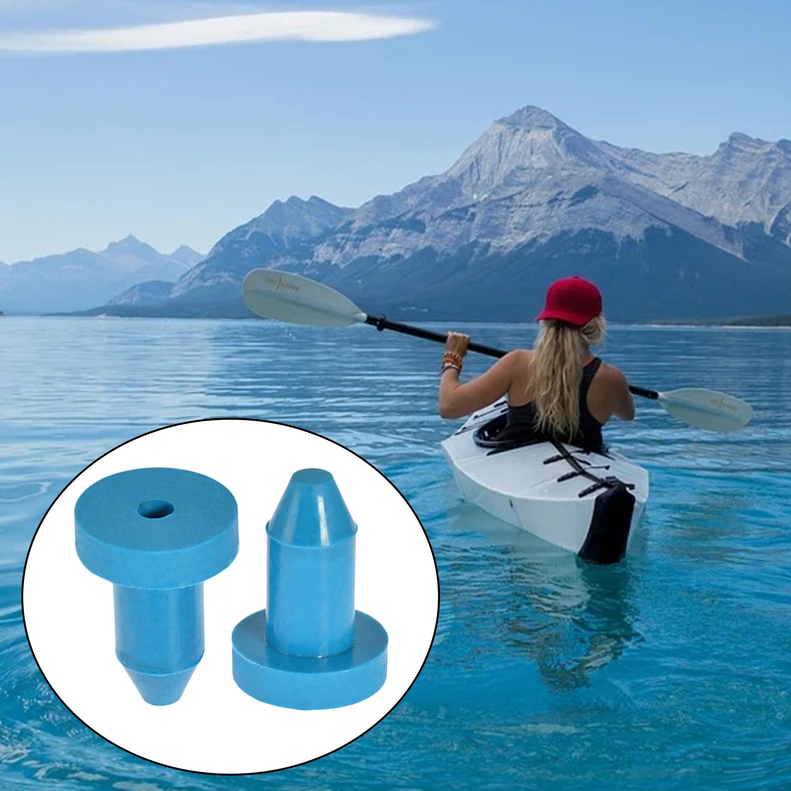 2 Pcs Kayak Drain Plug Rubber Scupper Plugs Drain Holes Stopper Bung for Most Fishing Boats Kayaks Accessories