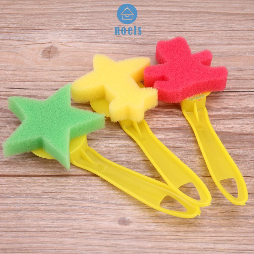 Set 12 Cọ Vẽ Tranh Bằng Xốp Nhiều Màu Sắc Diy Cho Bé