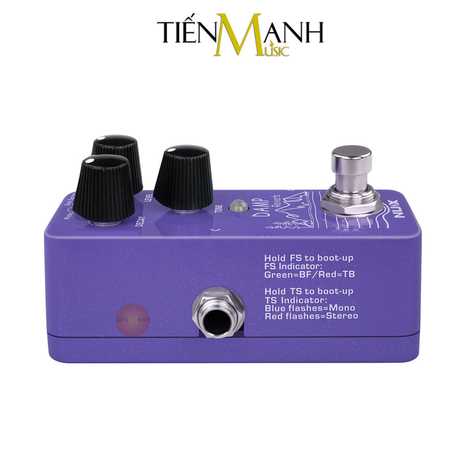 Phơ Đàn Guitar Nux Reverb NRV3 Damp - Bàn Đạp Effect Pedal Mini Core NRV-3 Hàng Chính Hãng