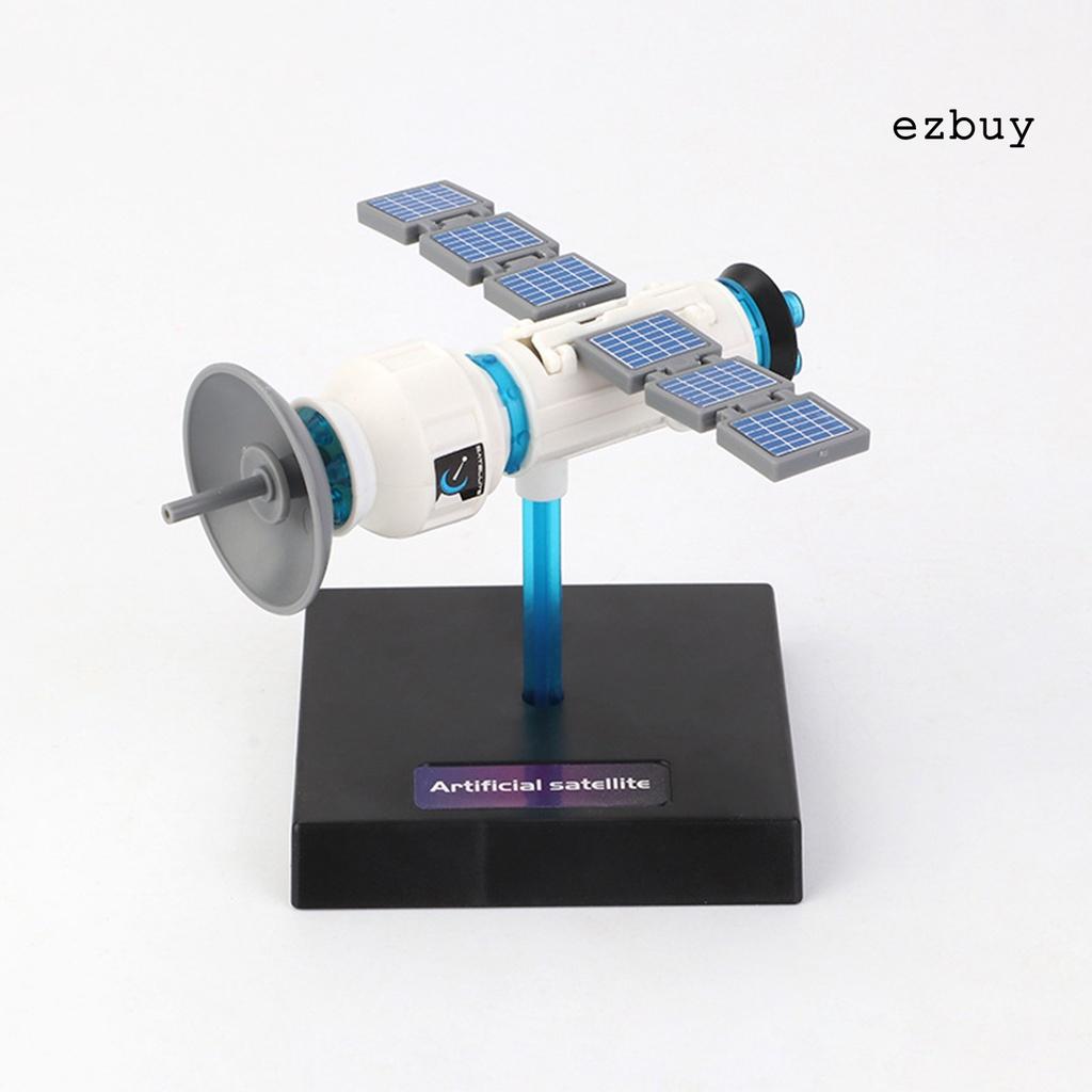 EY-Space Adventure Toy Playset High Simulaiton Logical Thinking Training Simple Assembly Rockets Space Shuttle Artificial Satellite Explorer Toy for Early Education