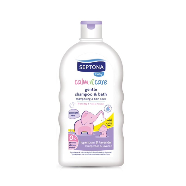 Sữa tắm và gội trẻ em chiết xuất Hoa Oải Hương- SEPTONA Calm N' Care Baby Gentle Shampoo &amp; Bath With Hypericum &amp; Lavender