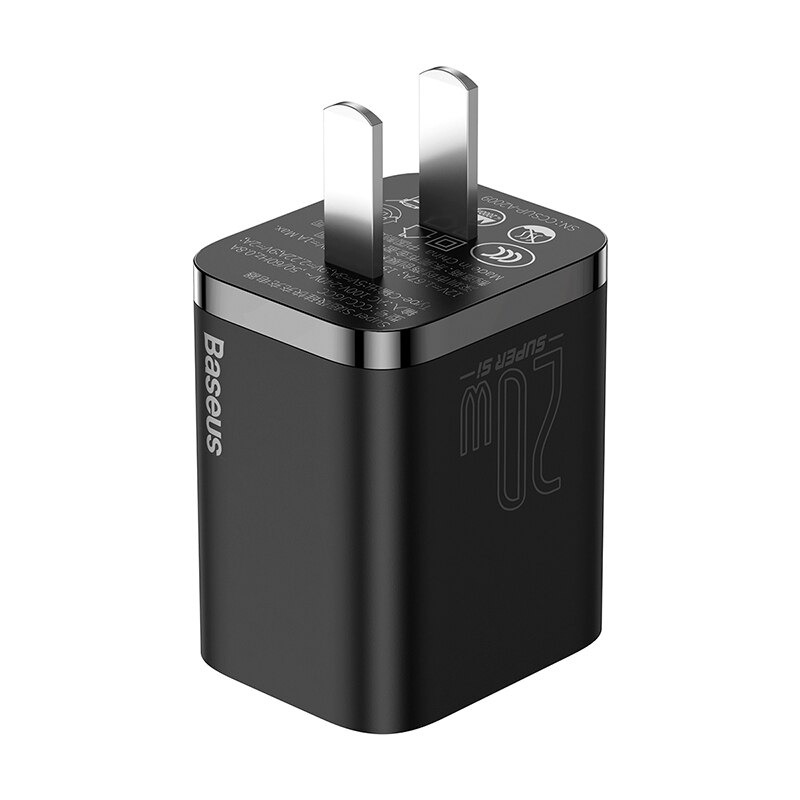 Bộ sạc nhanh 20W USB Type C Baseus Super SI Quick Charger QC3.0 cho iPhone 12 (1C, 20W, Chân dẹt) - Hàng chính hãng