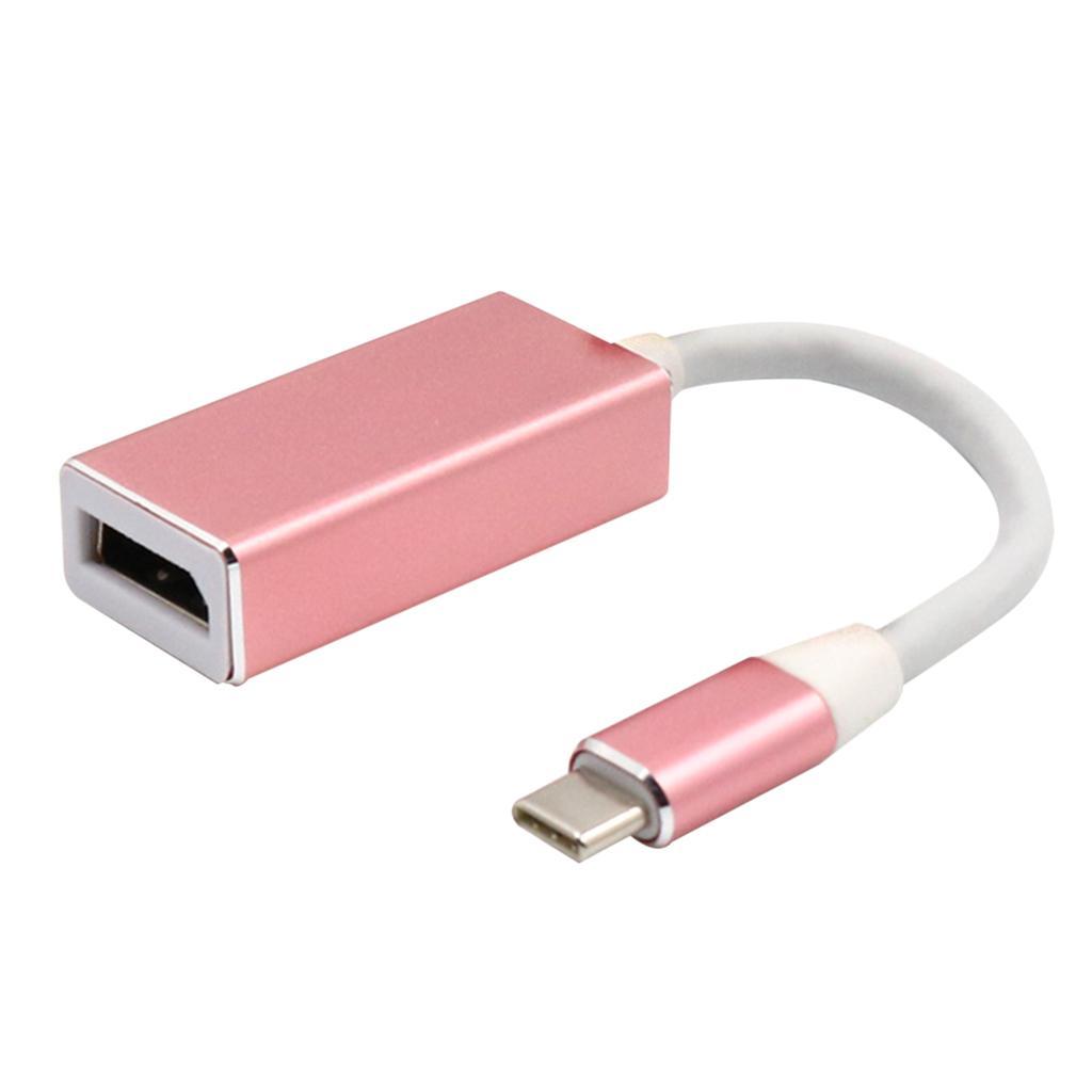 USB-C Type C Male to Displayport DP Port Female Converter Cable Rose Gold