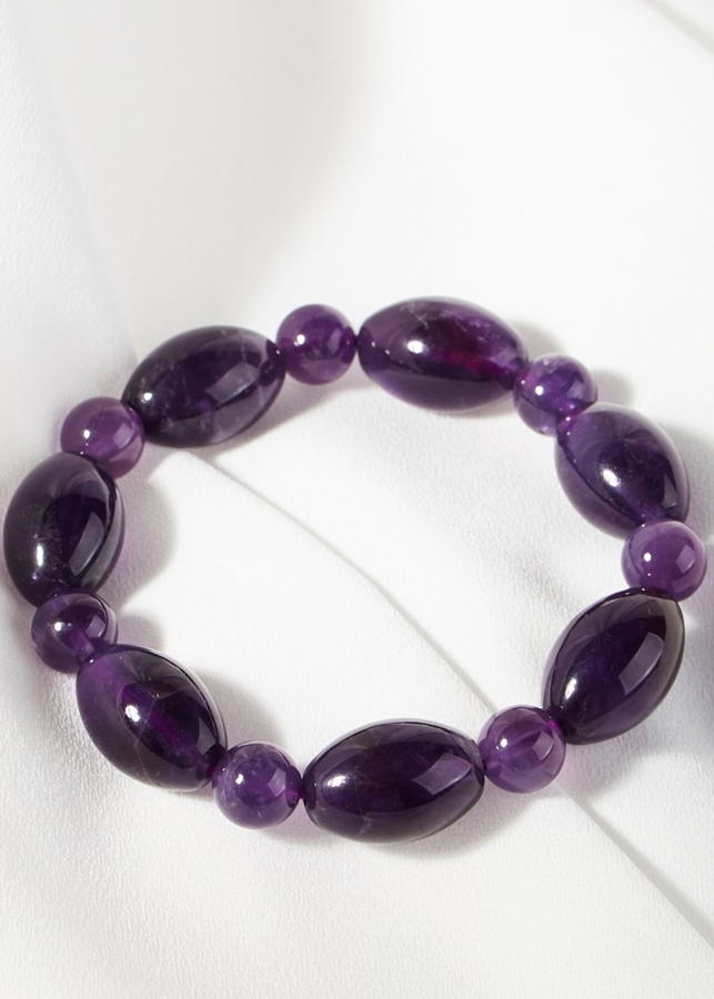 Vòng tay lu thống thạch anh tím Ngọc Quý Gemstone
