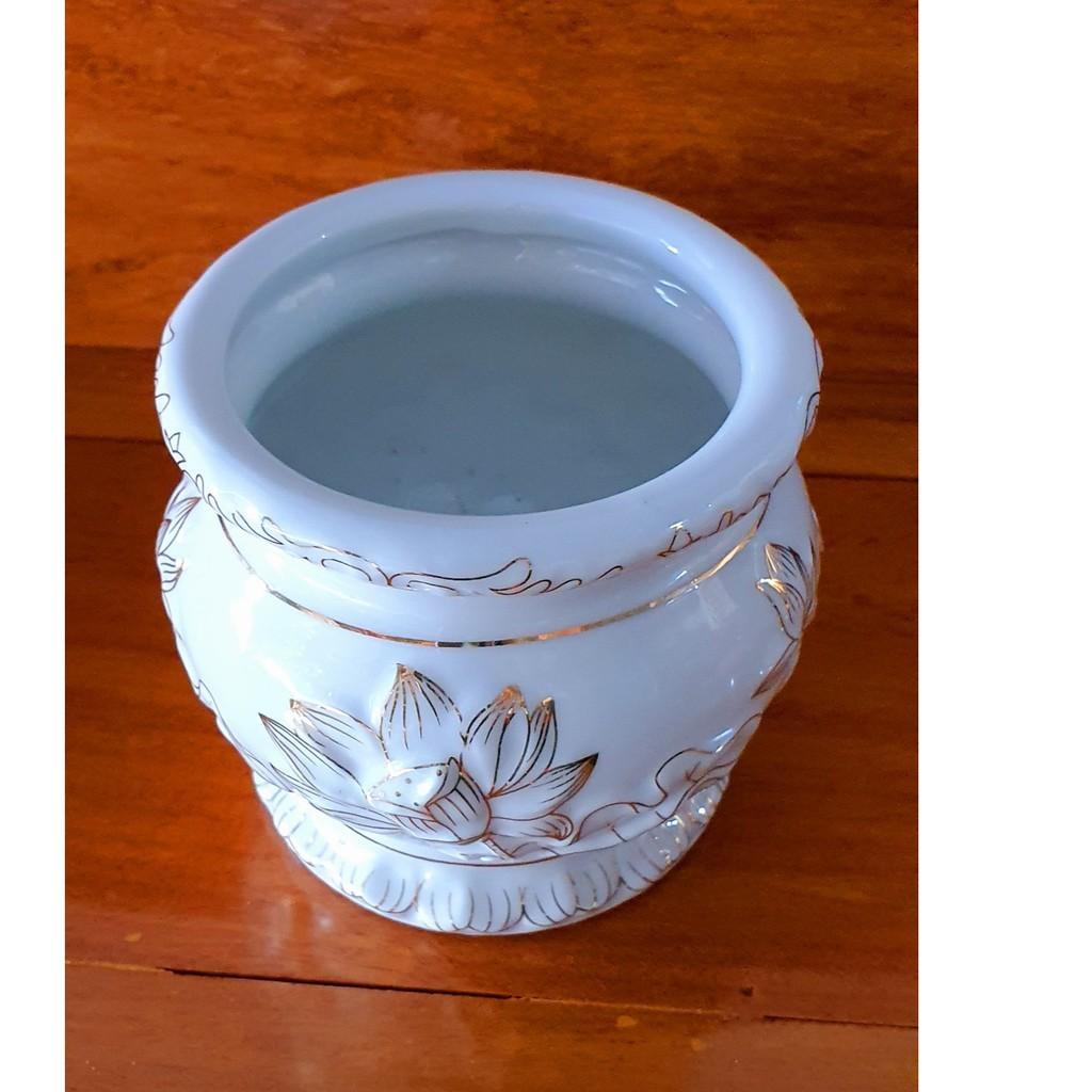 Bát nhang Sứ Bạch Ngọc cao cấp cao 9 cm số 1