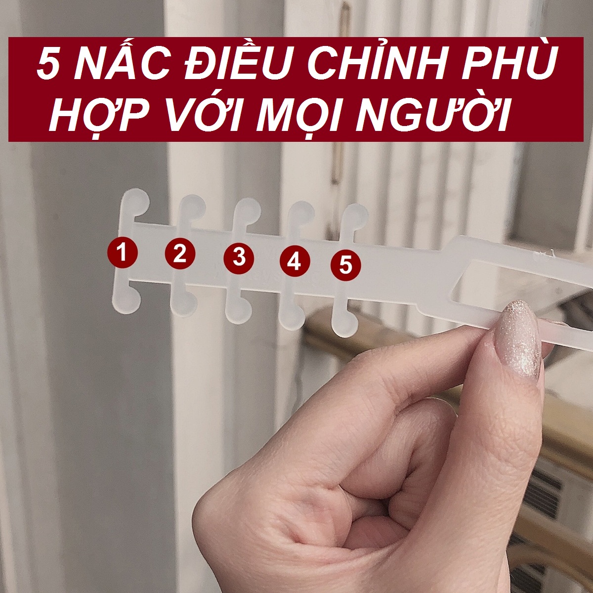 Tai giả đeo khẩu trang chống đau tai - pack 5 cái