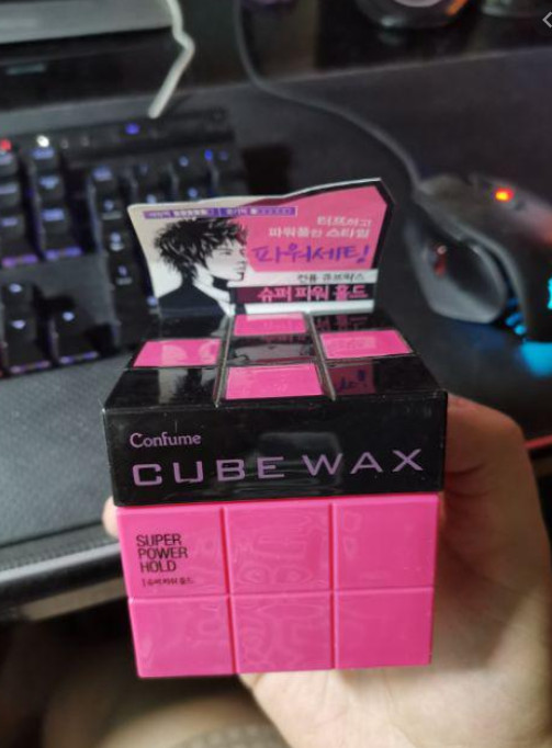 Sáp vuốt tóc cứng, mịn và khô  (Hàn Quốc) Confume cube wax super hard hold  80g