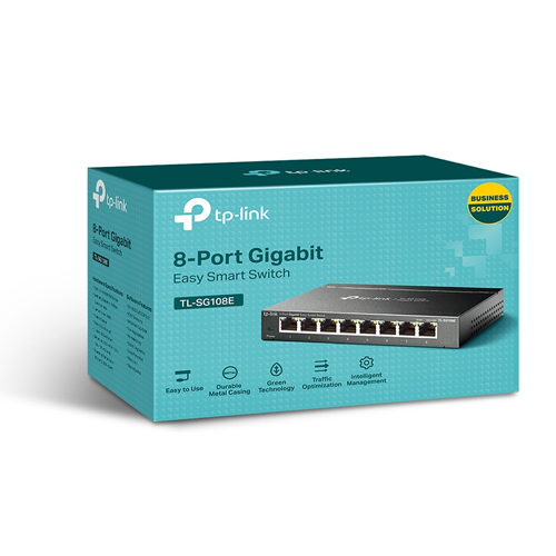 Bộ Chia Tín Hiệu Thông Minh TP-Link SG108E 8 Cổng Gigabit Tốc Độ Cao - Hàng Chính Hãng