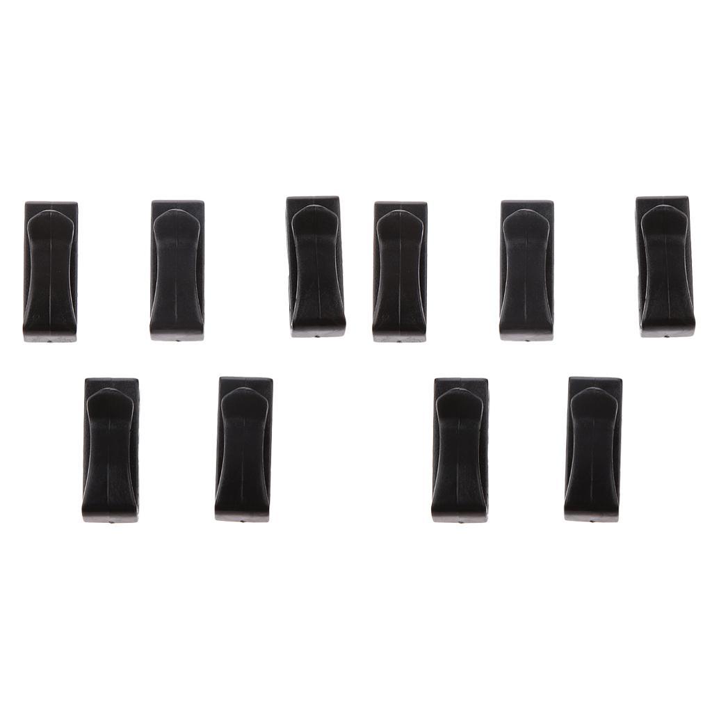 10pcs Quick-Slip Keeper Buckle Backpack Bag Webbing Strap Clip 25mm Black
