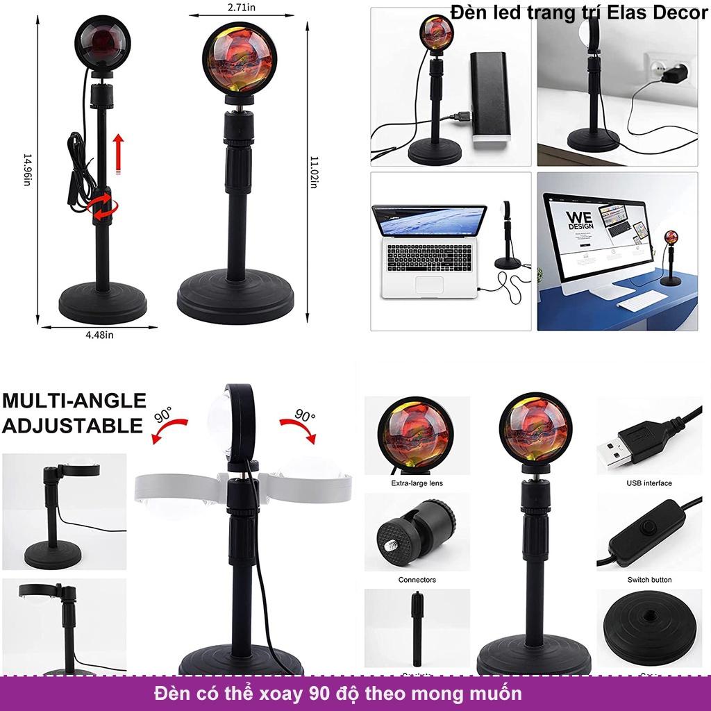 Đèn Hoàng Hôn, Rose Sunset Đổi Màu, Đèn Cầu Vồng, Mặt Trời Livestream