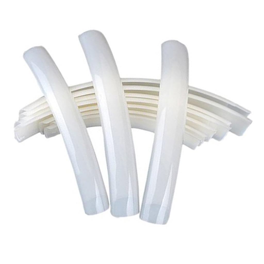 5 Pair Extra Long Plastic French False Nail Art Care Salon Tips Nature and C