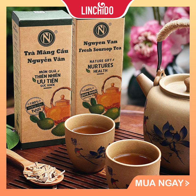 Trà Mãng Cầu - 100% mãng cầu xiêm tươi sấy khô - Hộp 100 GRAM