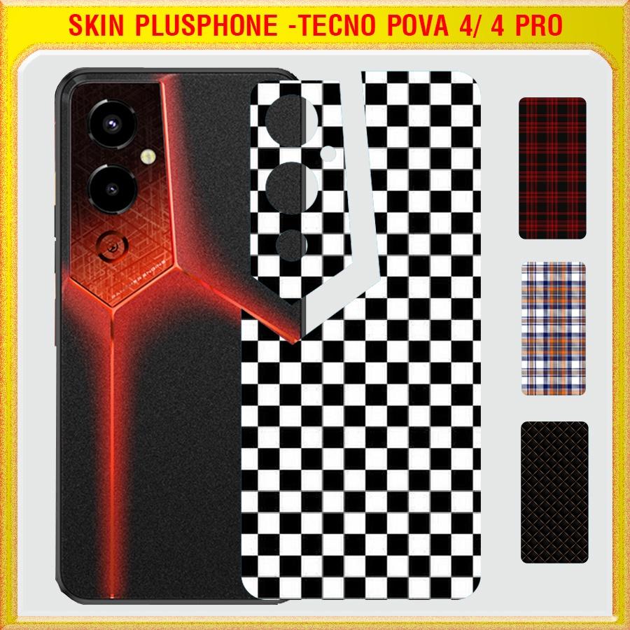Dán Skin cho mặt sau Tecno Pova 4 Pro in hình caro