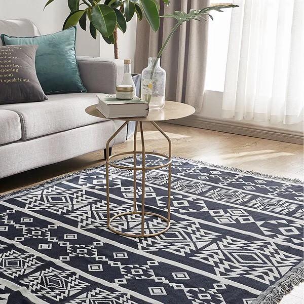 Thảm Vintage Thổ Cẩm Nhập Khẩu Cao Cấp Phủ Sofa Trang Trí Phòng Khách 180x230cm BH23